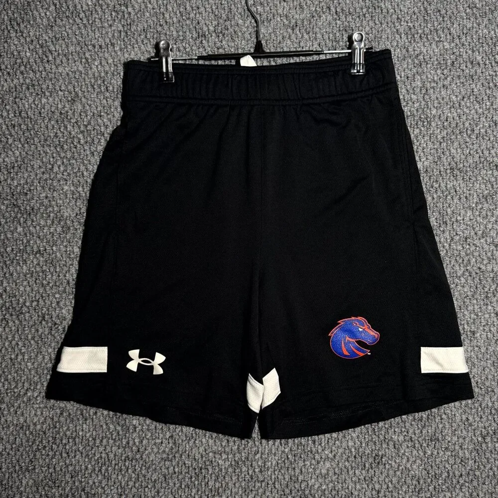 Boise State Broncos Under Armour Shorts Athletic Loose Fit Black Mens Size Small
